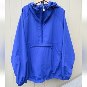 '90s Lands End Men's Regular Large 42 To 44 100% Nylon Pullover Windbreaker